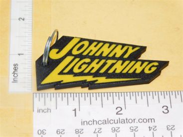 Johnny Lightning Custom 3D Print Plastic Keychain/Zipper Pull Logo Item Main Image