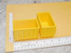 Pair Tonka Custom 3D Printed Plastic Yellow Tiny Tonka Cargo Bin