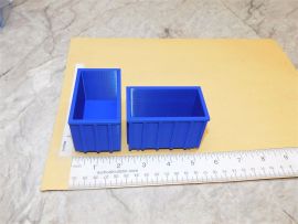 Pair Tonka Custom 3D Printed Plastic Blue Tiny Tonka Cargo Bin