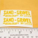 Pair Yellow Metalcraft Sand and Gravel Dump Truck Stickers Main Image