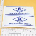 Pair Metalcraft Rite-Way Grocers Box Van Delivery Truck Stickers Main Image