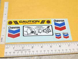 Tonka Turbine Cab Chevron Tanker Semi Replacement Sticker Set