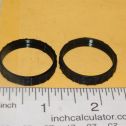 Pair Black Lesney Matchbox Bulldozer Replacement Tracks Toy Part Main Image