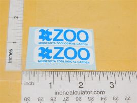 Tiny Tonka Minnesota Zoo Van Replacement Sticker Set