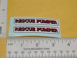 Nylint Rescue Pumper Fire Truck Replacement Sticker Set