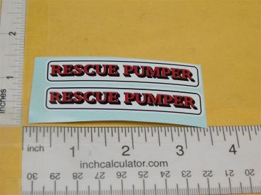 Nylint Rescue Pumper Fire Truck Replacement Sticker Set Main Image