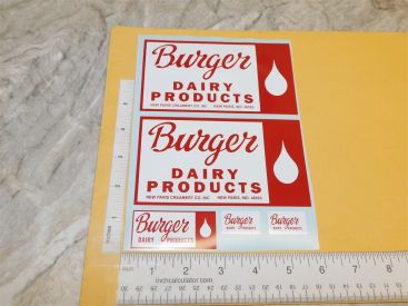 Structo Burger Dairy Private Label Semi Truck Replacement Sticker Set Main Image