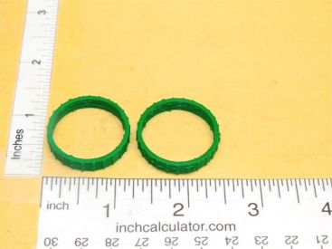 Pair Green Lesney Matchbox Bulldozer Replacement Tracks Toy Part Main Image