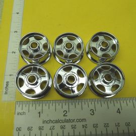 Single Chrome Plated Smith Miller 5 Spoke Cast Replacement Wheel Part