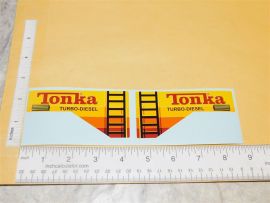 Pair Tonka Turbo Diesel Truck Replacement Door Stickers