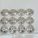 Set of 12 Zinc Plated Tonka Round Hole Hubcaps Toy Parts, Semi Trucks Main Image