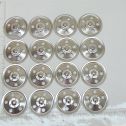 Set of 16 Zinc Plated Tonka Round Hole Hubcaps Toy Parts, Semi Trucks Main Image