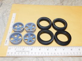 Custom 3D Printed Tonka/Buddy L 5 Spoke Wheel & Truck Tire Toy Parts Custom 3D Printed Tonka/Buddy L 5 Spoke Wheel & Truck Tire Toy Parts