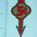 Pair 5 Cent Arrow Vending Machine Stickers V-8 Main Image Pair 5 Cent Arrow Vending Machine Stickers V-8 Main Image