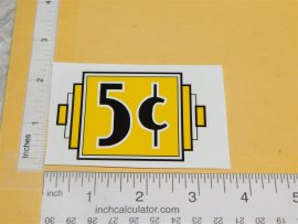 5C Art Deco Styled Yellow/Black Vending Machine Sticker 5C Art Deco Styled Yellow/Black Vending Machine Sticker
