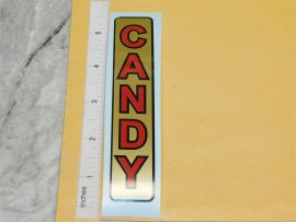 Vertical Candy Gold/Red/Black Generic Vending Machine Sticker Vertical Candy Gold/Red/Black Generic Vending Machine Sticker